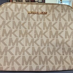 Michael Kors Monogram Beige Crossbody Bag